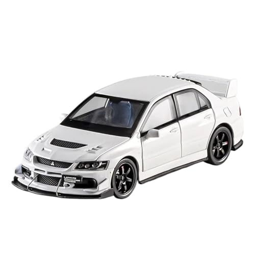 Passend Für Mitsubishi Lancer Evolution EVO IX 9 1:32 Druckguss-Legierung Automodell Mit Sound- Und Lichteffekten(White) von AQMUZE