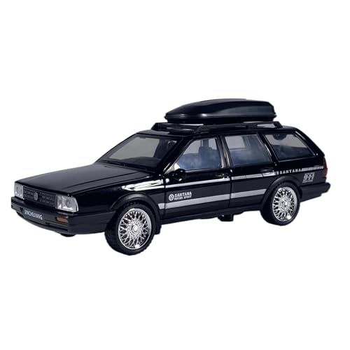 Passend Für Volkswagen Santana Kombi 1:32 Metallmodell Druckguss Sound- Und Lichtsimulation Sammlergeschenk(Black) von AQMUZE