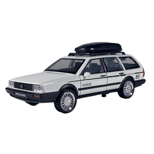 Passend Für Volkswagen Santana Kombi 1:32 Metallmodell Druckguss Sound- Und Lichtsimulation Sammlergeschenk(White) von AQMUZE