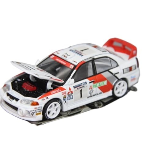 Rallyeautomodell Aus Legierung Im Maßstab 1:64 Für Die Mitsubishi Lancer EVO IV Nr. 1-Kollektion von AQMUZE