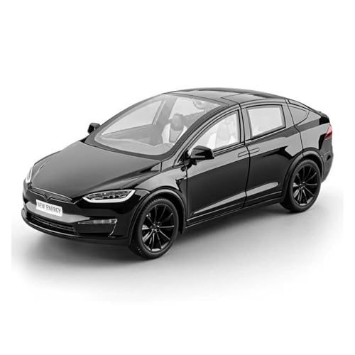 Tesla X 1:24 Legierung Auto Modell Simulation Gullwing Simulation Hause Tür Licht Dekoration(Black) von AQMUZE