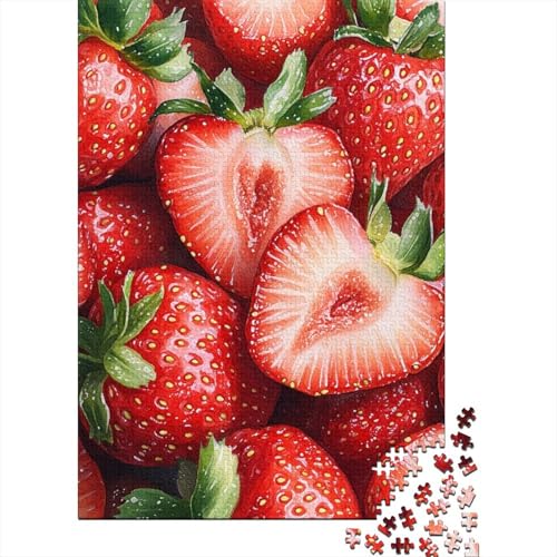 Erdbeere Puzzle 1000 Teile Schwer Puzzle Spielzeug Lernspiel Impossible Herausforderung Spielzeug Für Erwachsene Und Kinder Ab 14 Jahren 1000pcs (75x50cm) von AQOVARLUX