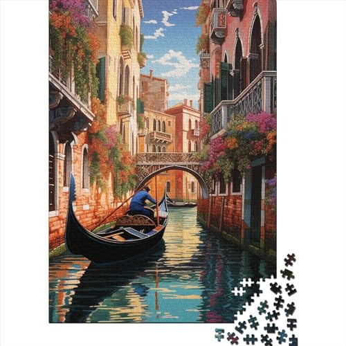 Flussdorf Puzzles 1000 Teile Schwer Puzzle Spielzeug Lernspiel Impossible Herausforderung Spielzeug Für Erwachsene Und Kinder Ab 14 Jahren 1000pcs (75x50cm) von AQOVARLUX
