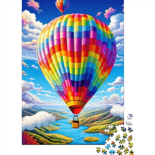 Heißluftballon Puzzles 1000 Teile Schwer Puzzle Spielzeug Pädagogisches Spiel Impossible Herausforderungsspielzeug Für Erwachsene Und Kinder Ab 12 Jahren 1000pcs (75x50cm) von AQOVARLUX