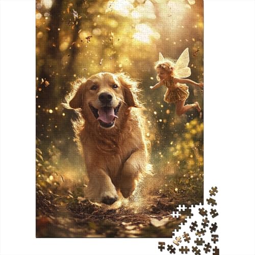 Labrador Retriever Puzzle 1000 Teile Schwer Puzzle Spielzeug Pädagogisches Spiel Impossible Herausforderung Spielzeug Für Erwachsene Und Kinder Ab 14 Jahren 1000pcs (75x50cm) von AQOVARLUX