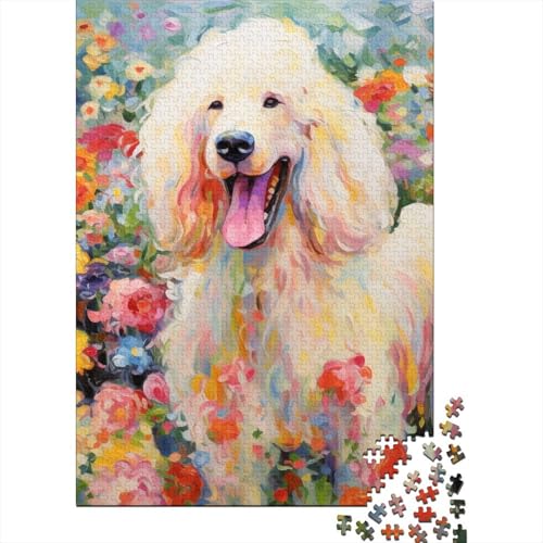 Oil Painting Hund Puzzles 1000 Teile Schwer Puzzle Spielzeug Pädagogisches Spiel Impossible Herausforderungsspielzeug Für Erwachsene Kinder 1000pcs (75x50cm) von AQOVARLUX