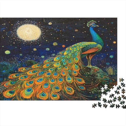 Pfau Puzzles1000 Teile, Puzzle Für Erwachsene, Geschicklichkeitsspiel Für Die Ganze Familie, Klassische Puzzle,Geburtstagsgeschenk Erwachsenen Puzzlespiel Puzzel 1000pcs (75x50cm) von AQOVARLUX