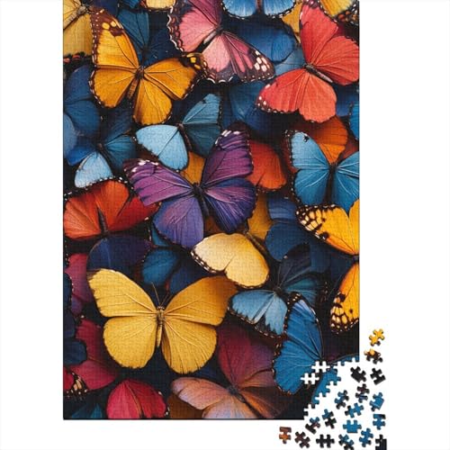 Schmetterling Puzzle 1000-teilige Schwer Puzzle Spielzeug Pädagogisches Spiel Impossible Herausforderung Spielzeug Für Erwachsene Und Kinder Ab 14 Jahren 1000pcs (75x50cm) von AQOVARLUX