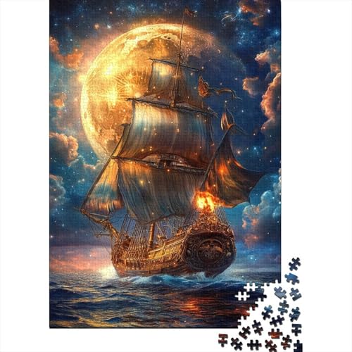 Segelboot Puzzle 1000 Teile Schwer Puzzle Spielzeug Pädagogisches Spiel Impossible Herausforderungsspielzeug Für Erwachsene Und Kinder Ab 12 Jahren 1000pcs (75x50cm) von AQOVARLUX