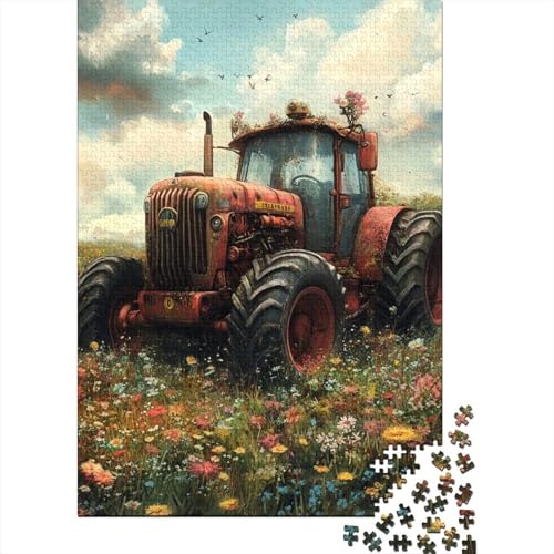 Traktor Puzzles 1000 Teile Schwer Puzzle Spielzeug Lernspiel Impossible Herausforderung Spielzeug Für Erwachsene Und Kinder Ab 14 Jahren 1000pcs (75x50cm) von AQOVARLUX