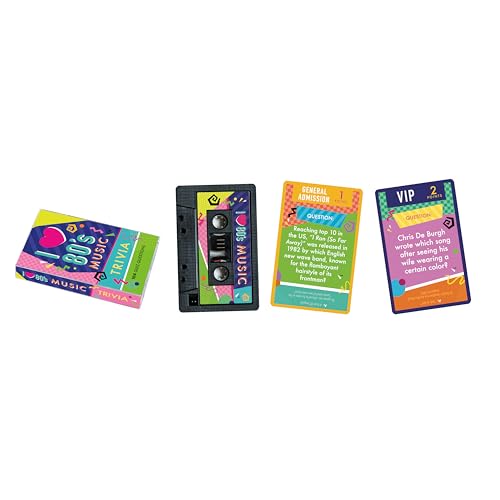 AQUARIUS 80er Jahre Musik-Trivia-Spiel - Großer Familienspaß - Offiziell lizenziert für Spaß - Quizkartenspiel Merchandise & Sammlerstücke von AQUARIUS