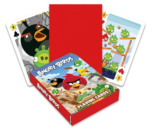 AQUARIUS Angry Birds Spielkarten – Angry Birds Themed Deck of Cards für Ihre Lieblingskartenspiele – Offiziell lizenzierte Angry Birds Merchandise & Sammlerstücke von AQUARIUS