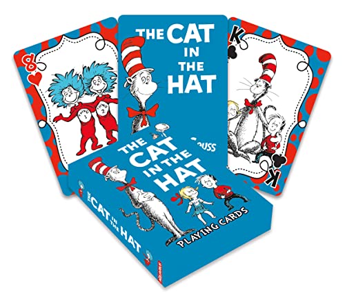 AQUARIUS Cat in The Hat Spielkarten – Dr. Seuss Themed Deck of Cards für Ihre Lieblingskartenspiele – Offiziell lizenzierte Dr. Seuss Merchandise & Sammlerstücke von AQUARIUS