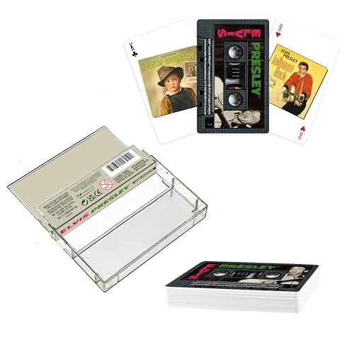 AQUARIUS Elvis Presley Premium-Kassetten-Spielkarten – Elvis Presley Themendeck für Ihre Lieblings-Kartenspiele – Offiziell Lizenziertes Elvis Presley Merchandise & Sammlerstücke von AQUARIUS