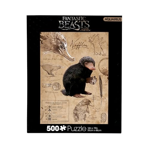 AQUARIUS Fantastisch Beasts Niffler Puzzle (500 Teile Puzzle) - Blendung Gratis - Harry Potter Fanartikel von AQUARIUS
