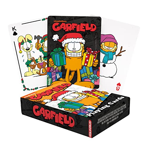AQUARIUS Garfield Christmas Playing Cards - Garfield Christmas Themed Deck of Cards for Your Favorite Card Games - Offiziell lizenzierte Garfield Merchandise & Collectibles von AQUARIUS