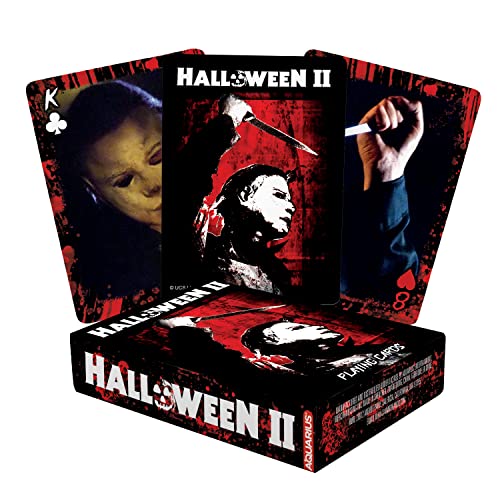 AQUARIUS Halloween 2 Spielkarten – Halloween 2 Themen-Deck von Karten für Ihre Lieblingskartenspiele – Offiziell lizenzierte Halloween-Merchandise-Artikel und Sammlerstücke, schwarz, rot, 6,3 x 8,9 cm AQUARIUS Halloween 2 Spielkarten – Halloween 2 Themen-Deck von Karten für Ihre Lieblingskartenspiele – Offiziell lizenzierte Halloween-Merchandise-Artikel und Sammlerstücke, schwarz, rot, 6,3 x 8,9 cm von AQUARIUS