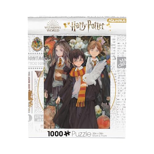 AQUARIUS Harry Potter Yume Puzzle (1000-teiliges Puzzle) – blendfrei – präzise Passform – praktisch kein Puzzle-Staub – offiziell lizenzierte Harry-Potter-Sammlerstücke – 50,8 x 71,1 cm von AQUARIUS