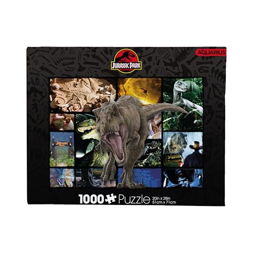 AQUARIUS Jurassic World Collage Puzzle (1000 Teile Puzzle) – Offiziell Lizenziertes Jurassic World Merchandise & Sammlerstücke – Blendfrei – Präzise Passform, 55,9 x 71,1 cm von AQUARIUS