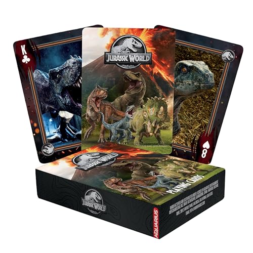AQUARIUS Jurassic World Spielkarten - Jurassic World Themendeck für Ihre Lieblings-Kartenspiele - Offiziell Lizenziertes Jurassic World Merchandise & Sammlerstücke von AQUARIUS