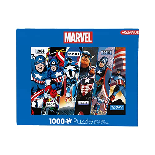 AQUARIUS Marvel Captain America (1000 Piece Jigsaw Puzzle) - Glare Free - Precision Fit - Virtually No Puzzle Dust - Officially Licensed Marvel Merchandise & Collectibles - 20 x 28 Inches von AQUARIUS