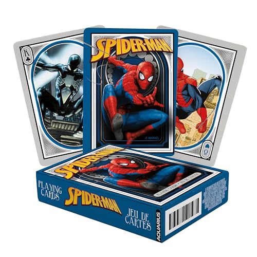 AQUARIUS Marvel Comics Spider-Man Playing Cards - Spiderman Themed Deck of Cards for Your Favorite Card Games - Officially Licensed Marvel Spider-Man Merchandise & Collectibles - Poker Size von AQUARIUS