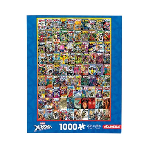 AQUARIUS Marvel X-Men Covers 1000-teiliges Puzzle (1000-teiliges Puzzle) – blendfrei – präzise Passform – offiziell lizenzierte Marvel-Merchandise-Artikel und Sammlerstücke – 50,8 x 71,1 cm von AQUARIUS
