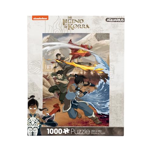 AQUARIUS Puzzle Legend of Korra (1000 Teile) – blendfrei – präzise Passform – nahezu kein Puzzlestaub – offiziell lizenzierte Legend of Korra-Sammlerstücke – 50,8 x 71,1 cm von AQUARIUS