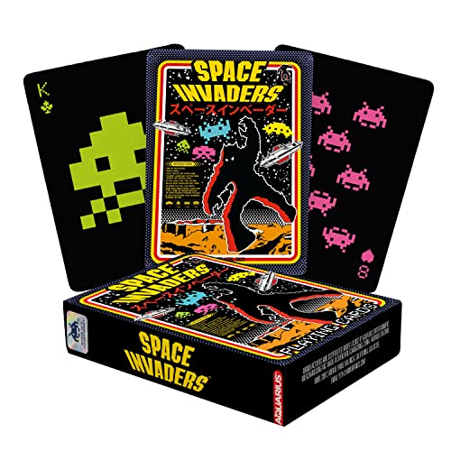 AQUARIUS Space Invaders Playing Cards – Space Invaders Theme Card Game for Your Favorite Card Games – Offiziell lizenzierte Space Invaders Merchandise & Collectibles von AQUARIUS