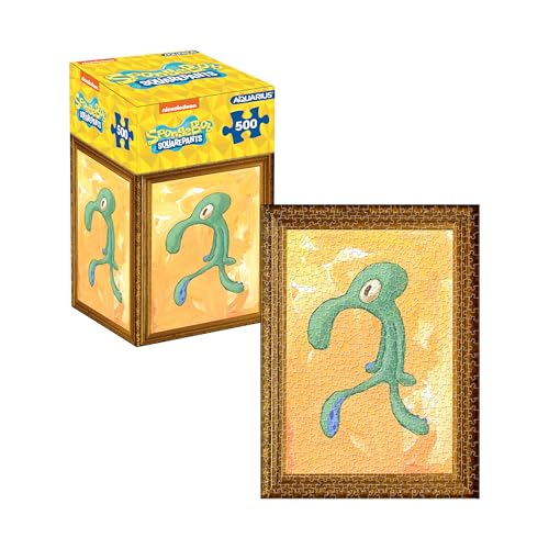 AQUARIUS Spongebob Bold and Brash 500-teiliges Puzzle (500-teiliges Puzzle), blendfrei, präzise Passform, offizielles Lizenzprodukt von SppongeBob Schwammkopf und Sammlerstücke, 35,6 x 48,3 cm von AQUARIUS