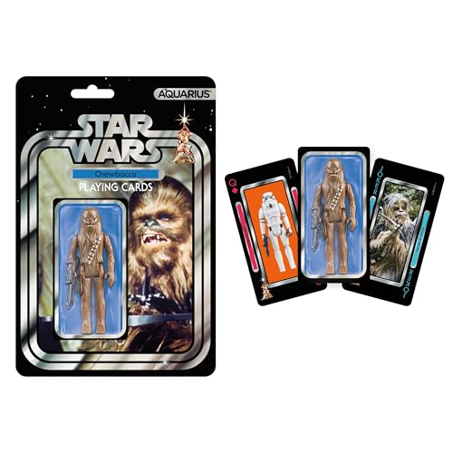 AQUARIUS Star Wars Chewbacca Premium-Spielkarten – Chewbacca-Themendeck für Ihre Lieblingskartenspiele – Offiziell Lizenziertes Star Wars Merchandise & Sammlerstücke von AQUARIUS