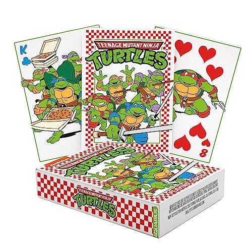 AQUARIUS Teenage Mutant Ninja Turtles Pizza Playing Cards - TMNT Themed Deck of Cards for Your Favorite Card Games - Offiziell lizenziert TMNT Merchandise & Collectibles von AQUARIUS