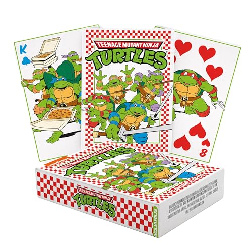 AQUARIUS Teenage Mutant Ninja Turtles Pizza Playing Cards - TMNT Themed Deck of Cards for Your Favorite Card Games - Offiziell lizenziert TMNT Merchandise & Collectibles von AQUARIUS