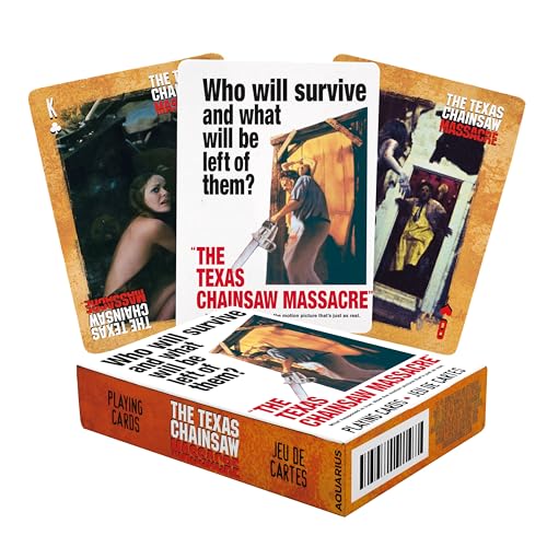 AQUARIUS Texas Chainsaw Massacre Spielkarten – TTCM Themed Deck of Cards für Ihre Lieblings-Kartenspiele – Offiziell Lizenziertes TTCM Merchandise & Sammlerstücke – Poker-Größe mit Leinen-Finish AQUARIUS Texas Chainsaw Massacre Spielkarten – TTCM Themed Deck of Cards für Ihre Lieblings-Kartenspiele – Offiziell Lizenziertes TTCM Merchandise & Sammlerstücke – Poker-Größe mit Leinen-Finish von AQUARIUS