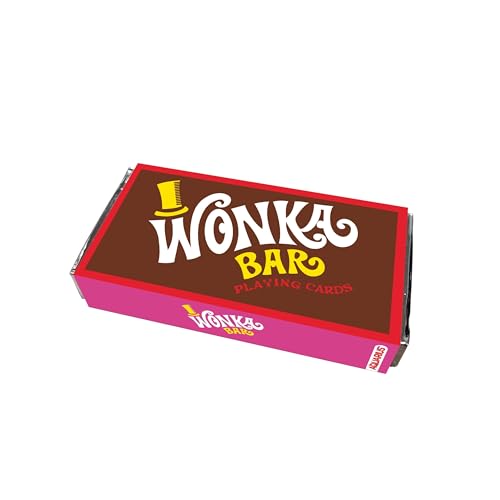 AQUARIUS Willy Wonka Chocolate Bar Premium Spielkarten – Willy Wonka Themendeck mit Karten für Ihre Lieblingskartenspiele – Offiziell lizenzierte Willy Wonka Merchandise & Sammlerstücke von AQUARIUS