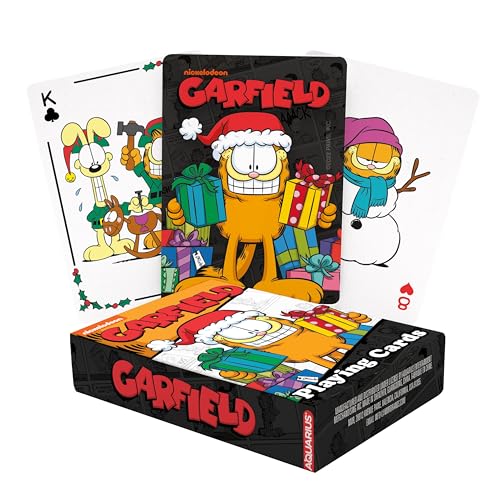 Aquarius Garfield Christmas Playing Cards - Garfield Christmas Themed Deck of Cards for Your Favorite Card Games - Officially Licensed Garfield Merchandise & Collectibles Aquarius Garfield Christmas Playing Cards - Garfield Christmas Themed Deck of Cards for Your Favorite Card Games - Officially Licensed Garfield Merchandise & Collectibles von AQUARIUS