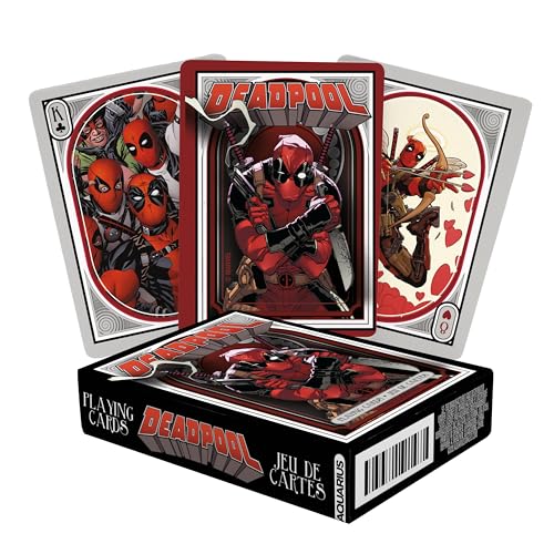 Aquarius Marvel Comics Deadpool Playing Cards - Black Panther Themed Deck of Cards for Your Favorite Card Games - Officially Licensed Marvel Deadpool Merchandise & Collectibles - Poker Size von AQUARIUS
