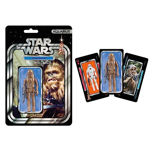 Aquarius Star Wars Chewbacca Premium-Spielkarten – Chewbacca-Themendeck für Ihre Lieblingskartenspiele – Offiziell lizenziertes Star Wars Merchandise & Sammlerstücke von AQUARIUS
