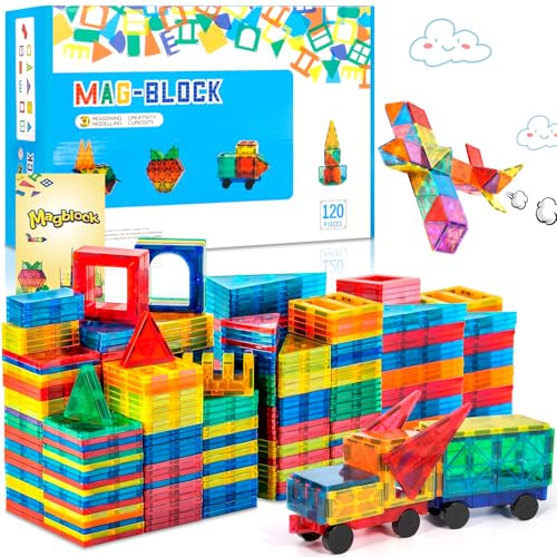AQXONG 120Pcs Magnetische Bausteine Spielzeug, Magnetisches Bauspielzeug, Puzzle Baustein, Magnetisches Konstruktions Spielzeug für Kinder, Geeignet für Jungen und Mädchen ab 3 Jahren AQXONG 120Pcs Magnetische Bausteine Spielzeug, Magnetisches Bauspielzeug, Puzzle Baustein, Magnetisches Konstruktions Spielzeug für Kinder, Geeignet für Jungen und Mädchen ab 3 Jahren von AQXONG