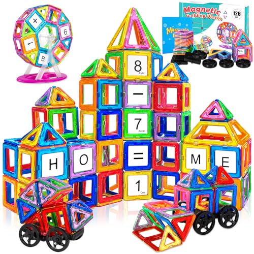 AQXONG 126 Teile Magnetische Bausteine, Magnetspielzeug Magnete für Kinder, Lustiges Pädagogisches Bauspielzeug, Perfekte Geschenkauswahl für Jungen und Mädchen im Alter von 3-8 Jahren AQXONG 126 Teile Magnetische Bausteine, Magnetspielzeug Magnete für Kinder, Lustiges Pädagogisches Bauspielzeug, Perfekte Geschenkauswahl für Jungen und Mädchen im Alter von 3-8 Jahren von AQXONG