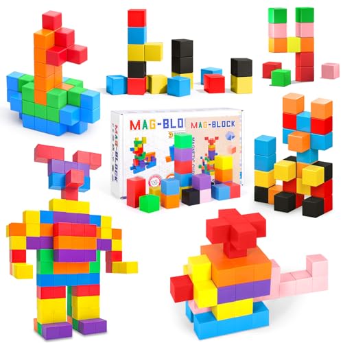 AQXONG 80Pcs Magnetische Bausteine Spielzeug, Magnetisches Bauspielzeug, Puzzle Baustein, Magnetisches Konstruktions Spielzeug für Kinder, Geeignet für Jungen und Mädchen ab 3 Jahren AQXONG 80Pcs Magnetische Bausteine Spielzeug, Magnetisches Bauspielzeug, Puzzle Baustein, Magnetisches Konstruktions Spielzeug für Kinder, Geeignet für Jungen und Mädchen ab 3 Jahren von AQXONG