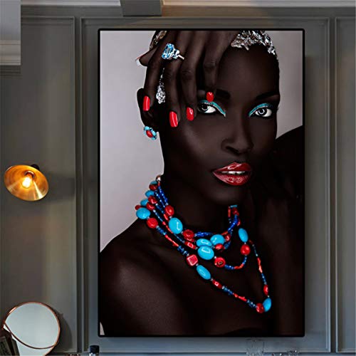 AQacum Puzzle 1000 Teile Elegante afrikanische Frau Kinder Adult Lernspielzeug （50x75cm） von AQacum