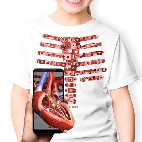 AR+ Body Planet Magic t-Shirt: Pädagogisches Augmented Reality T-Shirt (4-6) von AR+ Body Planet