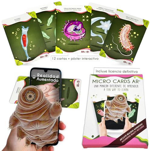 AR+ Body Planet: Micro Cards, Lernkarten zum Kennenlernen von Mikroorganismen mit Augmented Reality, Flash-Karten für Kinder, inklusive App, Lernmaterial, Lernspielzeug von AR+ Body Planet