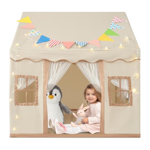 Kinderzelt, Spielhaus Spielzelt Kinder Indoor mit Matte und Lichtern, Zelt Kinderzimmer Kuschelecke Kinderzimmer Kinderzelt Indoor, für Schlafzimmern, Familienzimmern, Kinderspielzimmern, Wohnzimmern Kinderzelt, Spielhaus Spielzelt Kinder Indoor mit Matte und Lichtern, Zelt Kinderzimmer Kuschelecke Kinderzimmer Kinderzelt Indoor, für Schlafzimmern, Familienzimmern, Kinderspielzimmern, Wohnzimmern von ARBGO