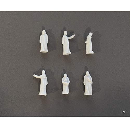 ARCHIFREUNDE 10 x Modell Figuren Arabische Mensch, weiß unbemalt, für Modellbau 1:50 ModelleisenbahnSpur 0 ARCHIFREUNDE 10 x Modell Figuren Arabische Mensch, weiß unbemalt, für Modellbau 1:50 ModelleisenbahnSpur 0 von ARCHIFREUNDE