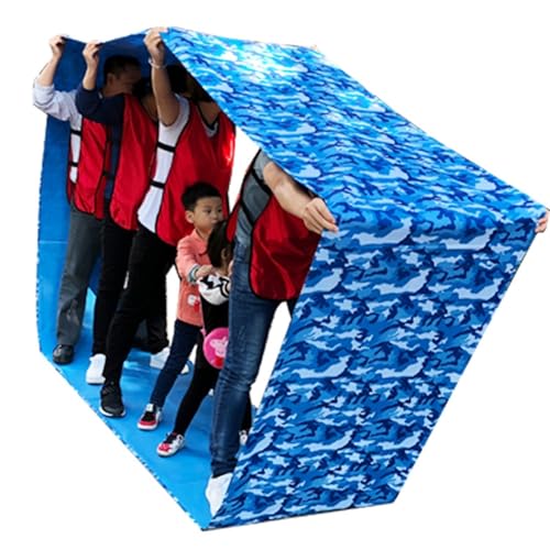 ARHEORMUH Field Day Teamwork Game Laufmatte, Outdoor-Aktivitäten Geburtstagsparty-Spiele Roll-Laufmatten, Mit Reisetasche(Blue,Adult-20M/26FT) von ARHEORMUH