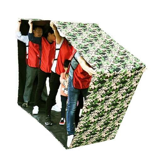 ARHEORMUH Field Day Teamwork Game Laufmatte, Outdoor-Aktivitäten Geburtstagsparty-Spiele Roll-Laufmatten, Mit Reisetasche(Green,Kids-6M/20FT) von ARHEORMUH