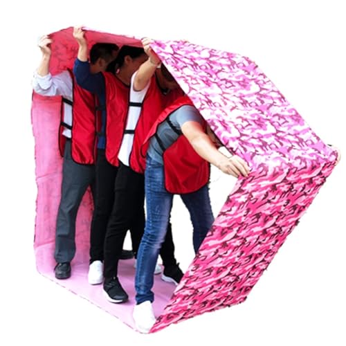 ARHEORMUH Field Day Teamwork Game Laufmatte, Outdoor-Aktivitäten Geburtstagsparty-Spiele Roll-Laufmatten, Mit Reisetasche(Pink,Adult-11M/36FT) von ARHEORMUH