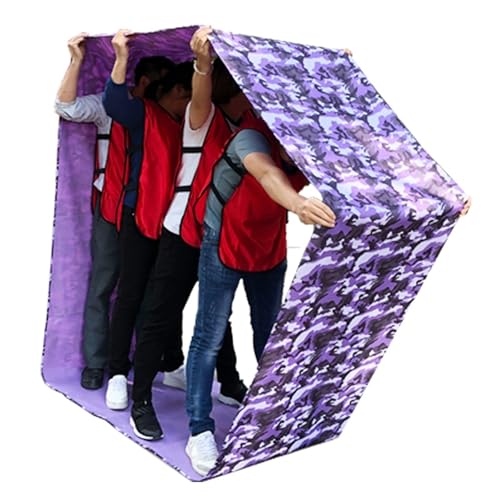 ARHEORMUH Field Day Teamwork Game Laufmatte, Outdoor-Aktivitäten Geburtstagsparty-Spiele Roll-Laufmatten, Mit Reisetasche(Purple,Adult-6M/20FT) von ARHEORMUH